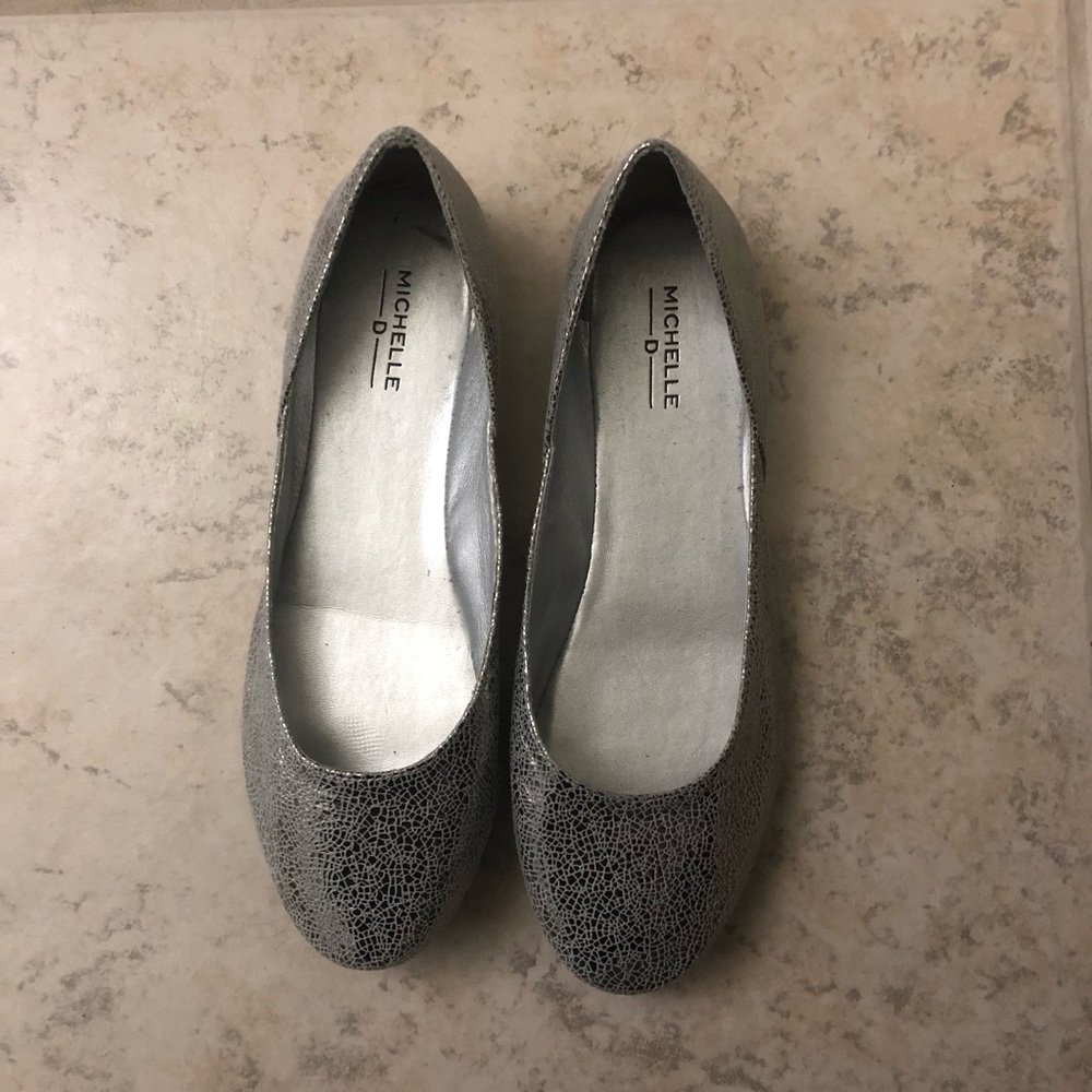 Silver Ballerina Flats